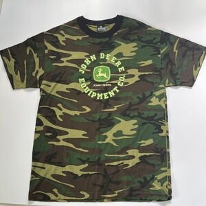 John Deere Equipment Camouflage Short Sleeve Shirt Tractor‎ Size Large NWOT